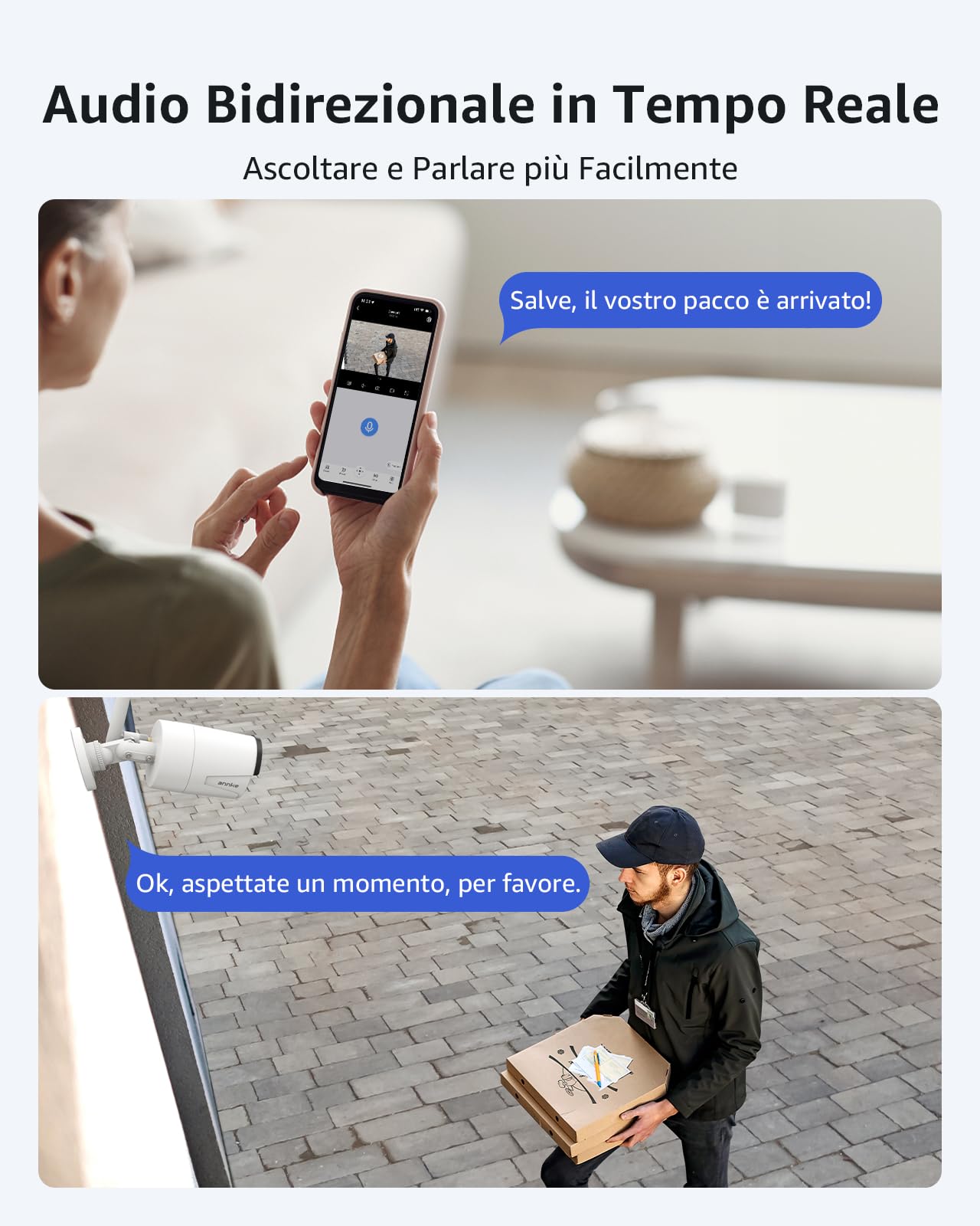 ANNKE 2K Kit Videosorveglianza WiFi, Doppia Banda 2,4/5 GHz, 4K NVR 16CH 1TB + 8x Telecamera Wi-Fi Esterno, Visione Notturna a Colori, Audio a 2 Vie, Rilevamento Persona, IP67 Alloggiamento Metallico