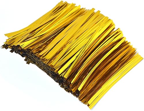 Best 800 Pack Gold Twist Ties for Candy, Bags, and Parties