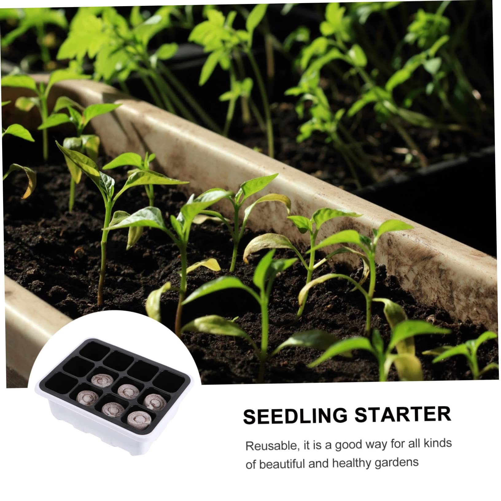 TOYANDONA 2 Set Vassoi per Germinazione per Giardinaggio E Serra Strumenti per Piantine E Semina Adatti 12 Pezzi*2
