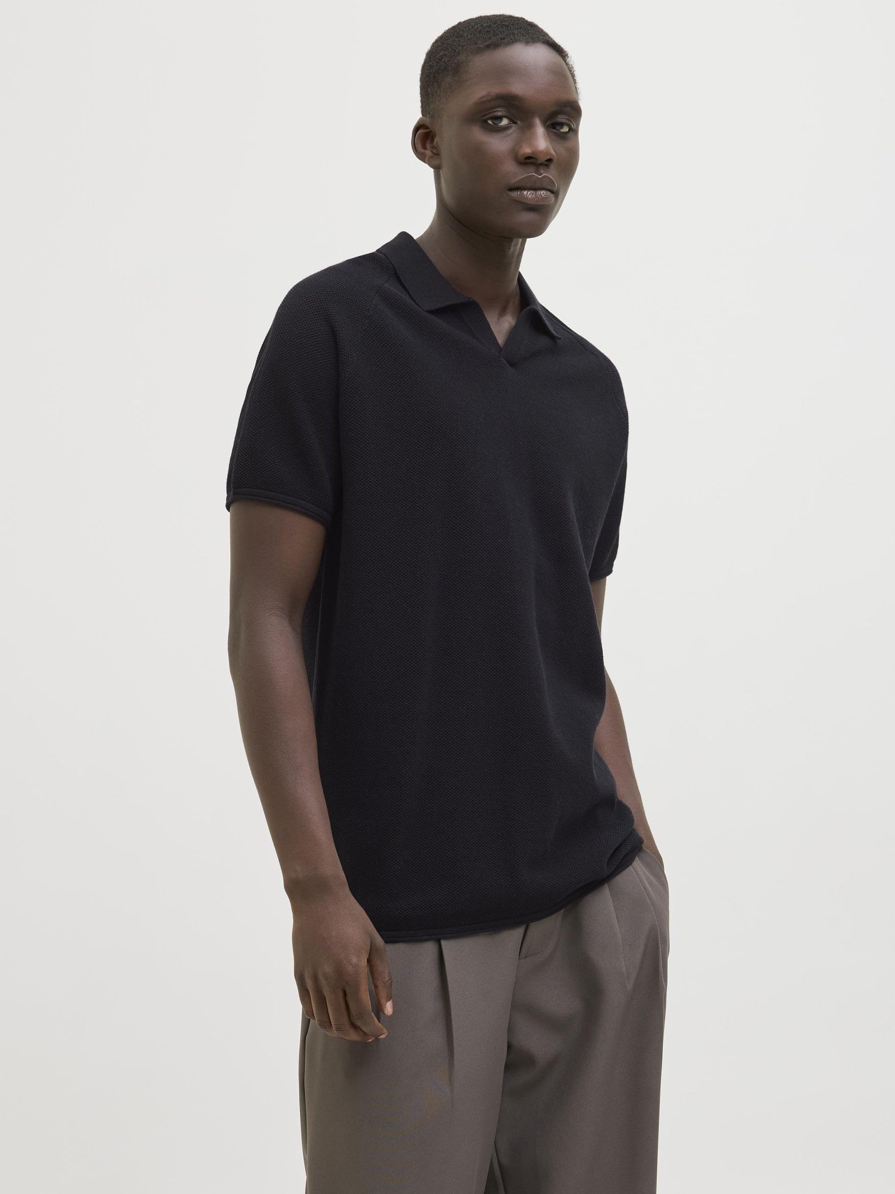 JACK & JONES Jjhill Knit Split Neck Jjhill Knit Split Neck Hombre (Pack de 1)