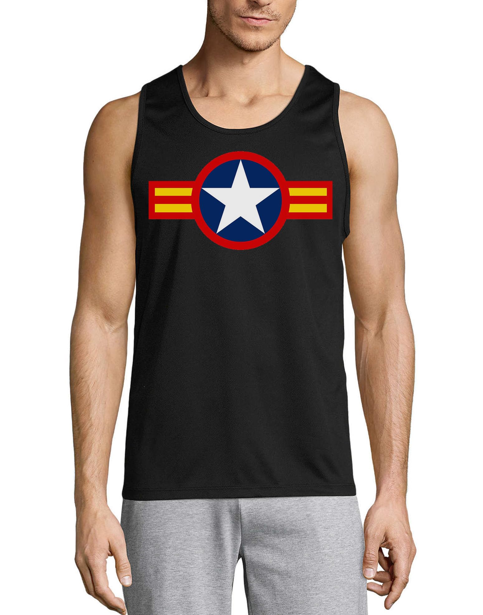 Camiseta sin mangas de algodón hombre South Vietnam Air Force negra transpirable 3