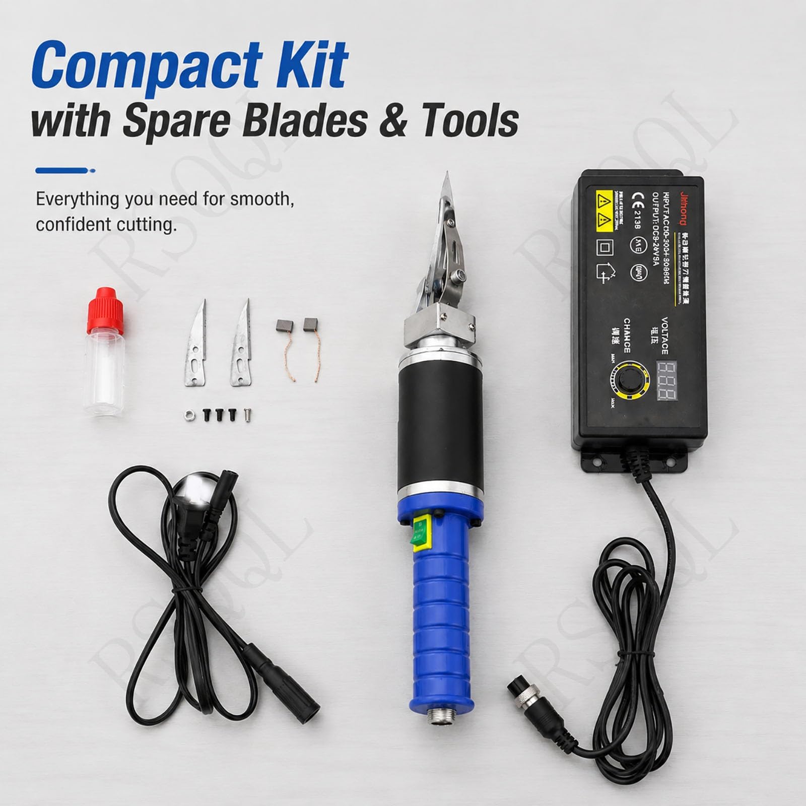 200 W elektrische Teppichschere mit ergonomischem Griff, einstellbarer Geschwindigkeit, ideal for Nähen, Sticken und Basteln