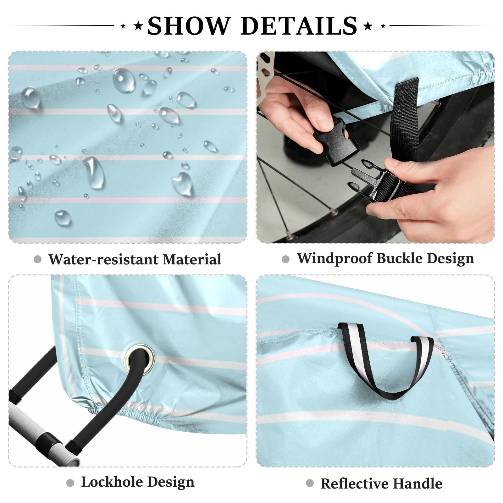 Housse de vélo en polyester imperméable, isolation thermique