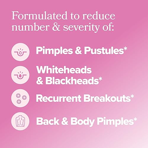 Miniatura 2 de O Positiv FLO Cápsulas para el acné Reduce el número y la gravedad de espinillas, puntos blancos, puntos negros y pústulas en la cara, espalda y