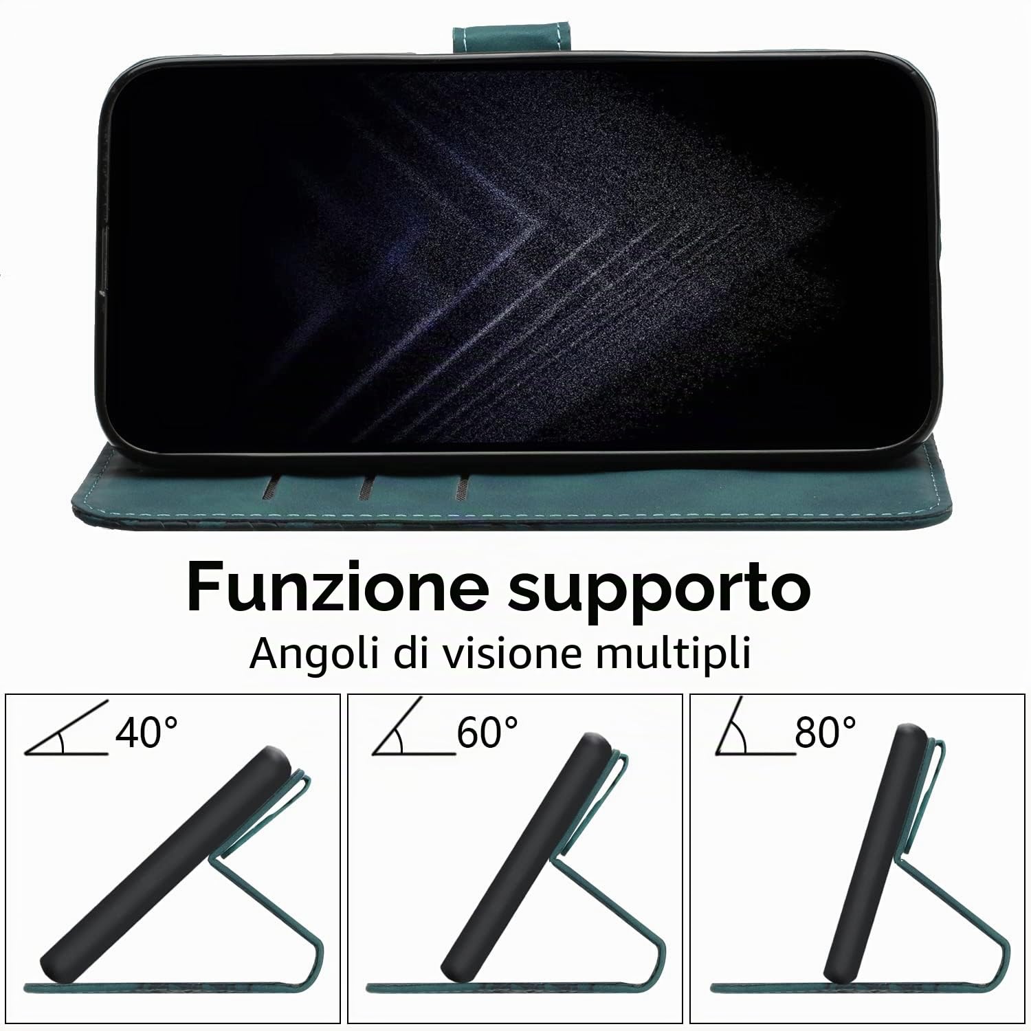 Custodia Flip Portafoglio In Pelle PU Per Huawei Mate 20 Lite – Con Slot Per Carte E Supporto, Chiusura Magnetica, Colore Vino Rosso