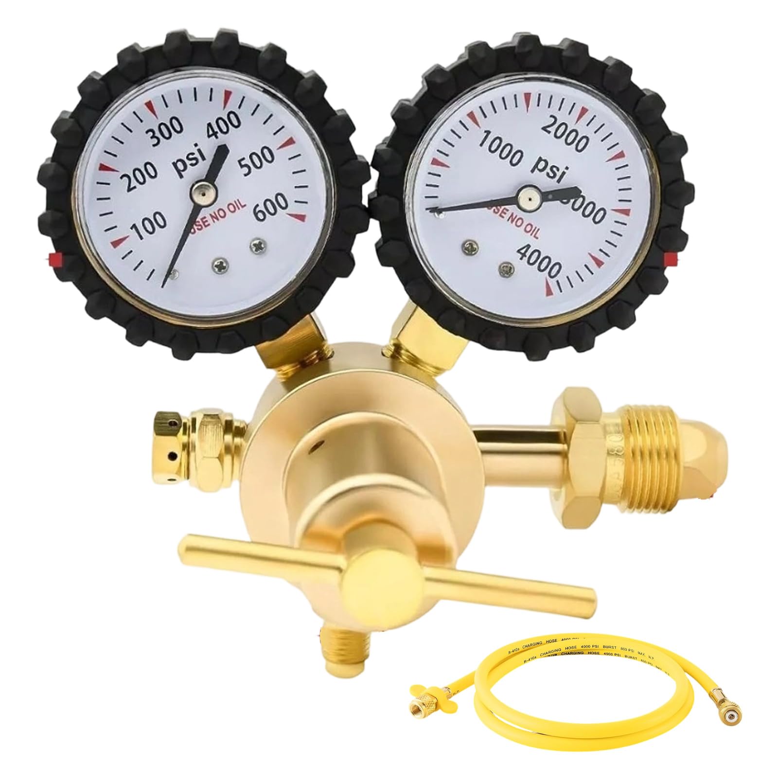 Tsophreniq Men's 600Psi Nitrogen Professional Tool Double Pressure Gauges 0-600 / 800Psi For Easy Leak Detection And Fault Troubleshooting In Hvac Systems Detection