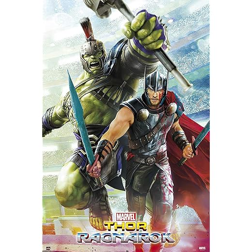 POSTER STOP ONLINE Thor Ragnarok - Marvel Movie Poster/Print (Hulk & Thor - Gladiators) (Size 24" x 36")