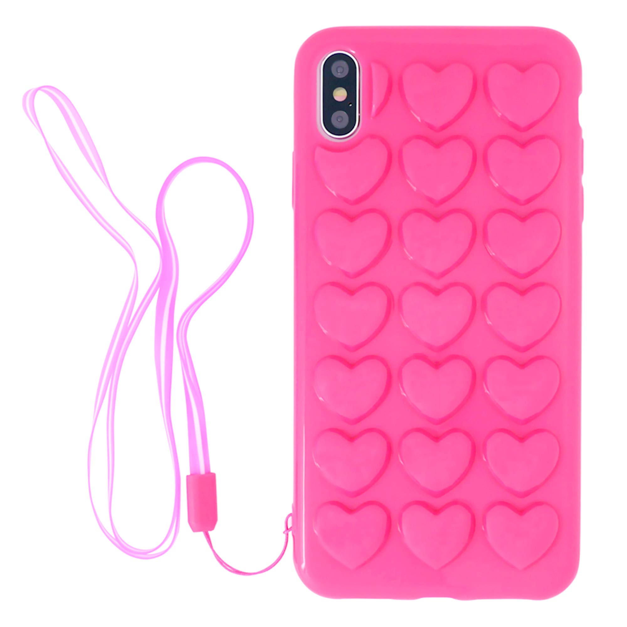 Iphone Xr Case For Women Dmaos 3d Pop Bubble Heart Desertcart