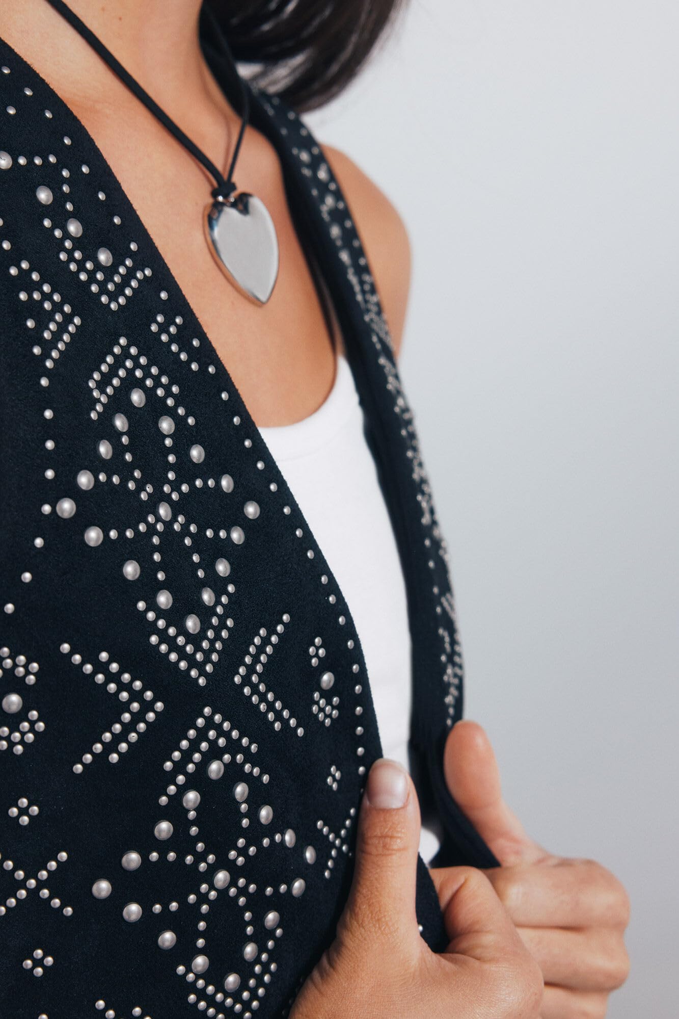 SPRINGFIELD Vest With Studs Tachuelas Vest Mujer (Pack de 1)