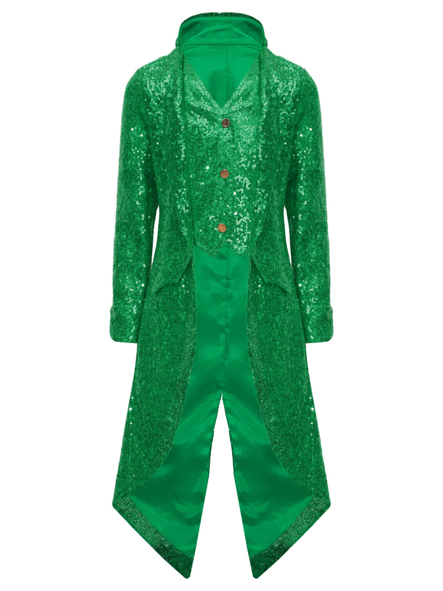Alvivi Chaqueta Esmoquin de Lentejuelas para Niño Chaqueta de Medieval Steampunk Vintage Gótico Chaqueta de Traje y Blazer Fiesta Disfraces Carnaval 5-16 Años