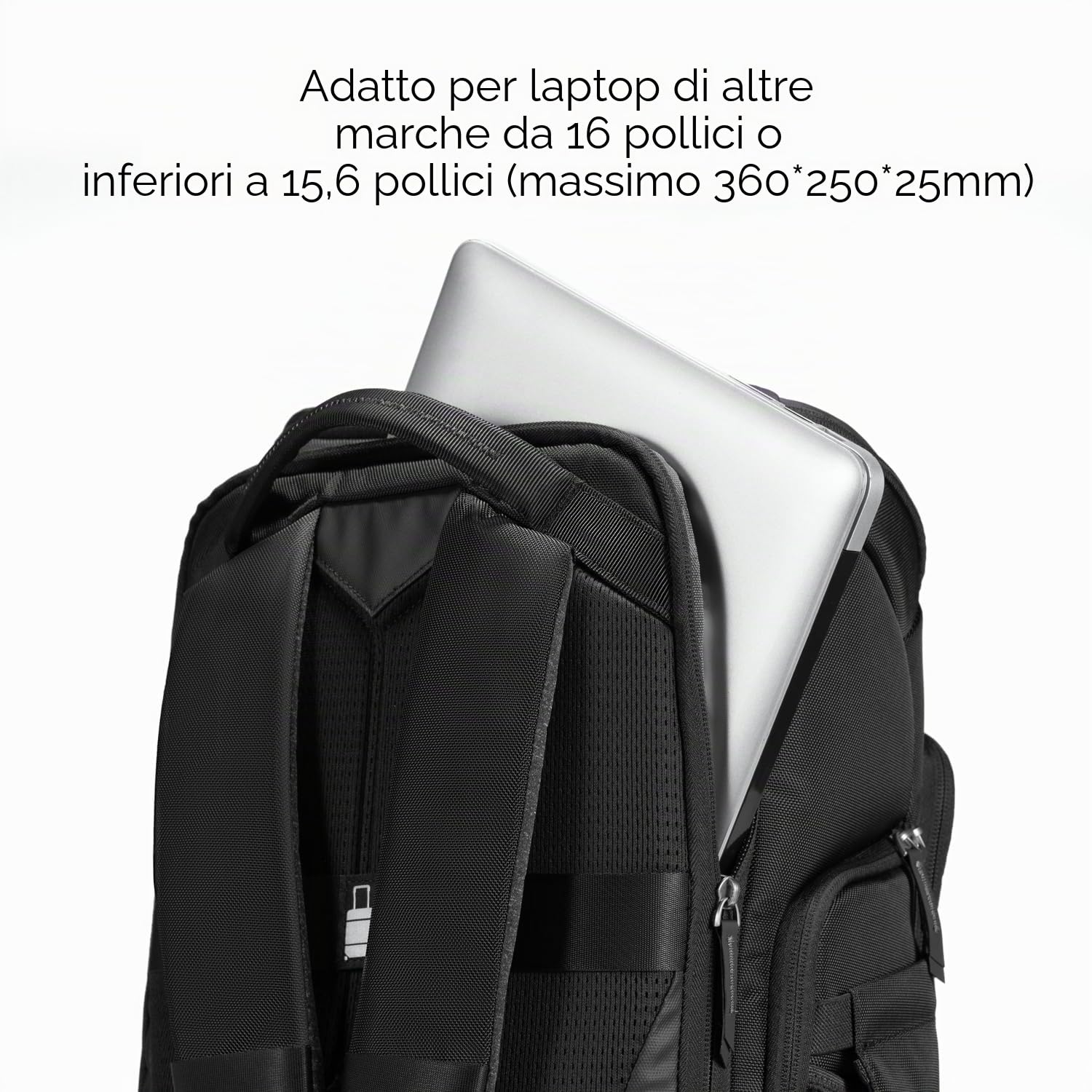 K&F CONCEPT Zaino per fotocamera professionale, borsa impermeabile di grande capacità per fotocamera reflex digitale con scomparto per laptop 16 Pollici-Nero