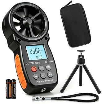 Handheld Anemometer with Tripod, Digital Wind Speed CFM Meter