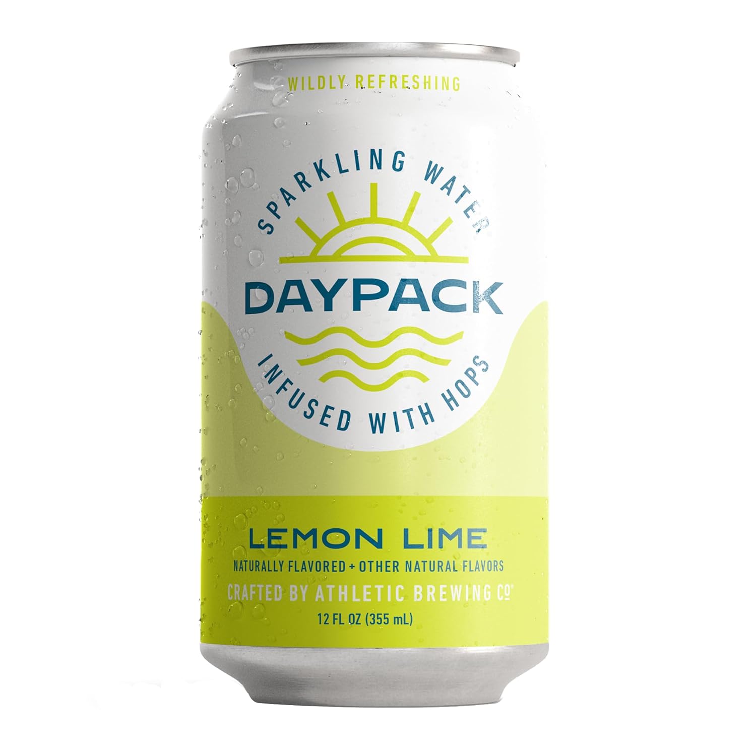 Athletic Brewing Company Daypack Sparkling Water Infused With Hops, Gluten Free & Vegan Soda Water, Zero Calorie, Natural Flavors, Lemon Lime, 12 Pack, 12 FL Oz Cans