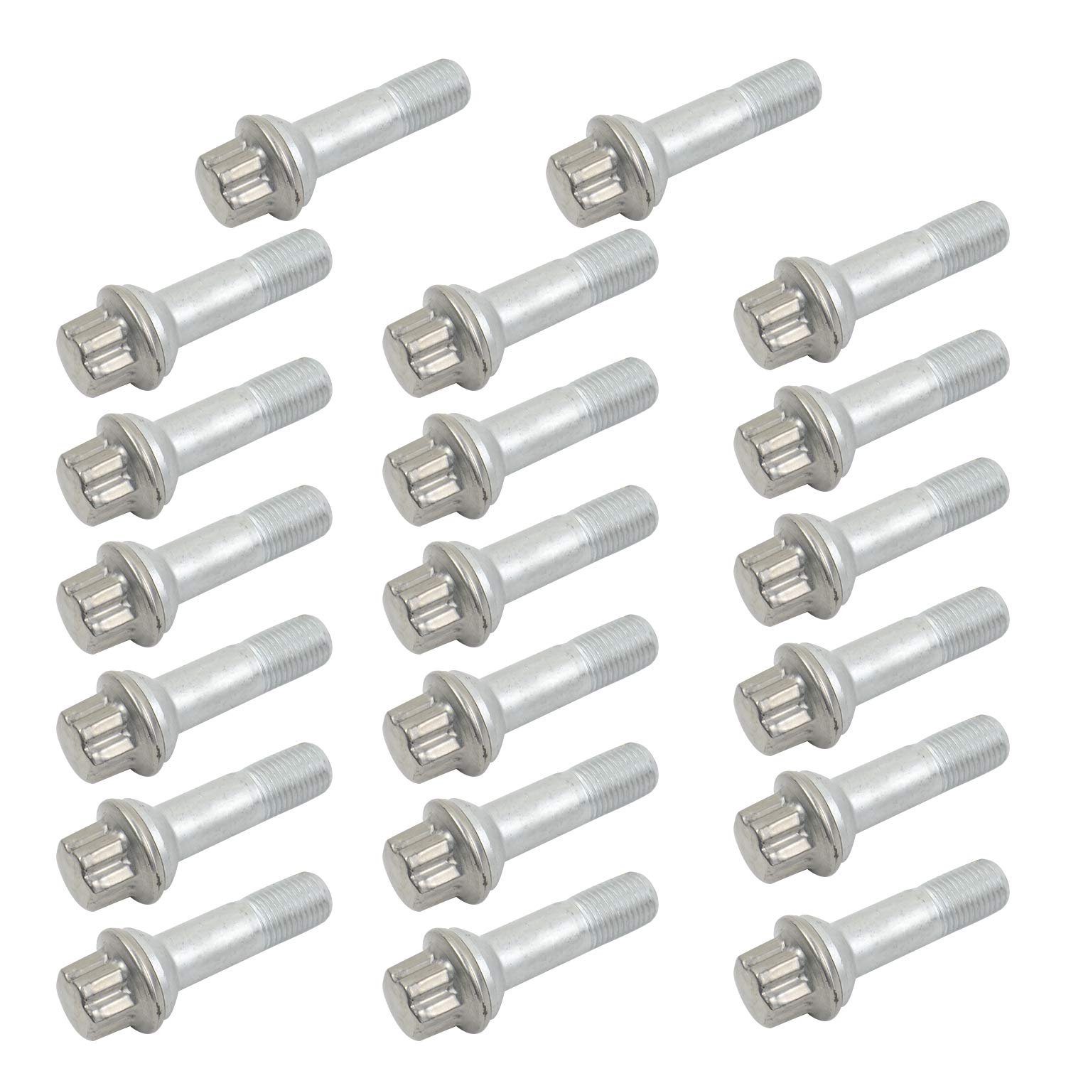 Bisenya 20x Boulons de Roue M14 x 1.5 Compatible avec W221 CL500 0009902207 | Compatible avec Classe GL GLE S M R W166 C216 X166 ML400 500 S420 CL500, 0009905407