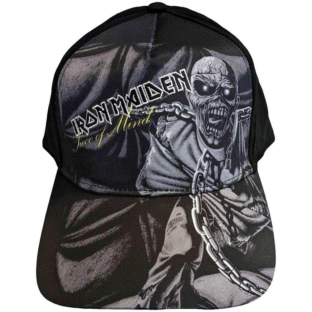 Iron Maiden Piece of Mind Greyscale Baseball Cap One Size Black