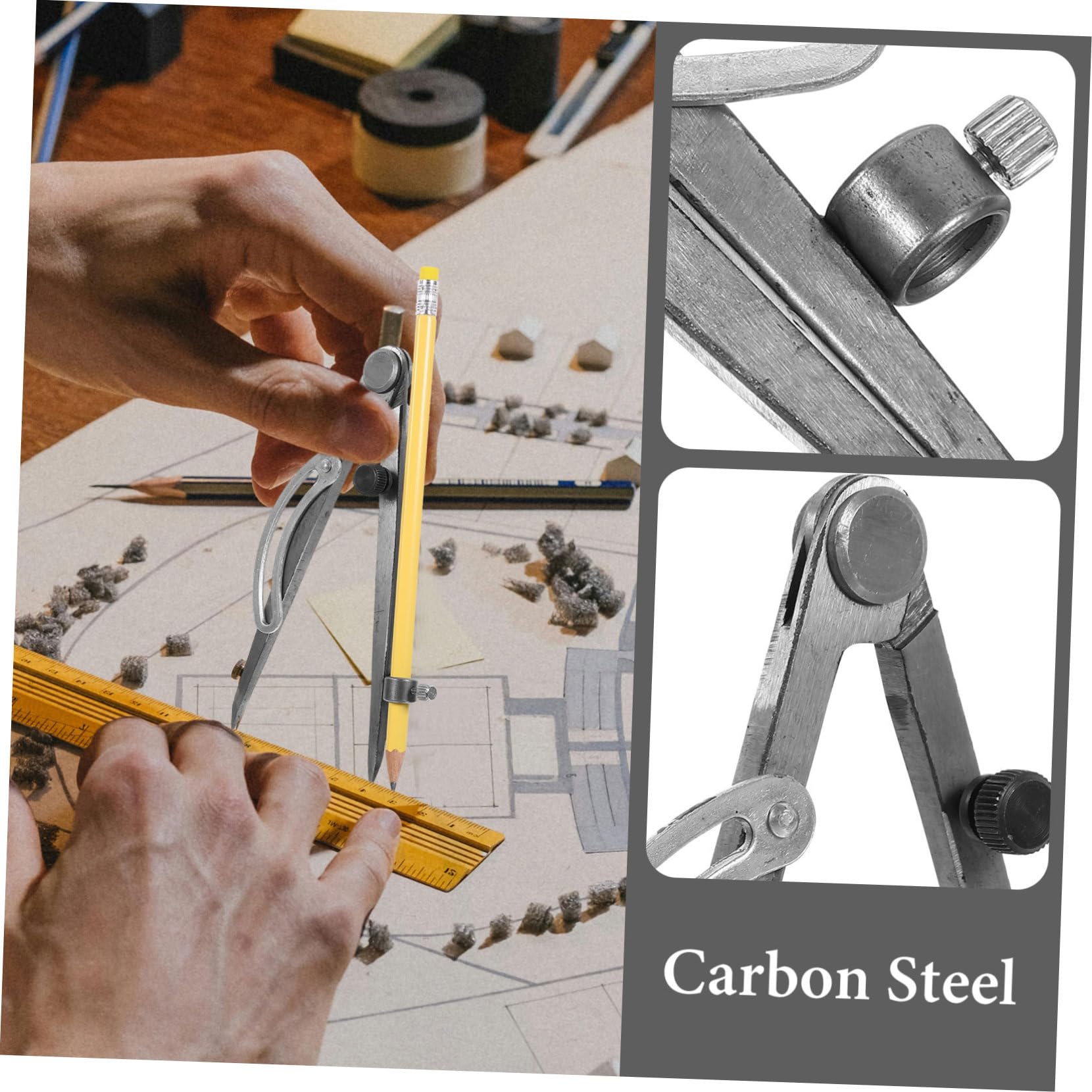 Housoutil Lot De 3 Compas De Marquage Outil De Dessin Règle Circulaire Pour Le Travail Du Bois Compas Pour Meubles Compas Pour Le Travail Du Bois Acier Carbone