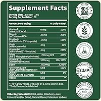 Vista 6 de Gotas de complejo de vitamina B, metilcobalamina activa B12 5000mcg, B6, B1, B2, B5, B7, B3, folato con vitamina C, líquido sublingual B12