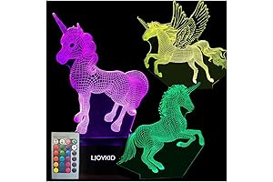 3PCS 3D Unicorn Night Light: A Magical Display of Colorful Illusions