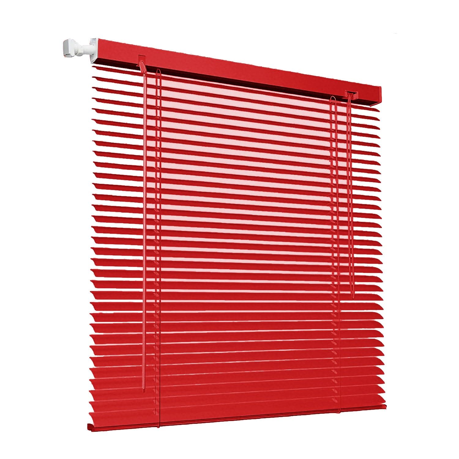 Persianas de aluminio rojas para un oscurecimiento moderno y seguro en tu sala de estar