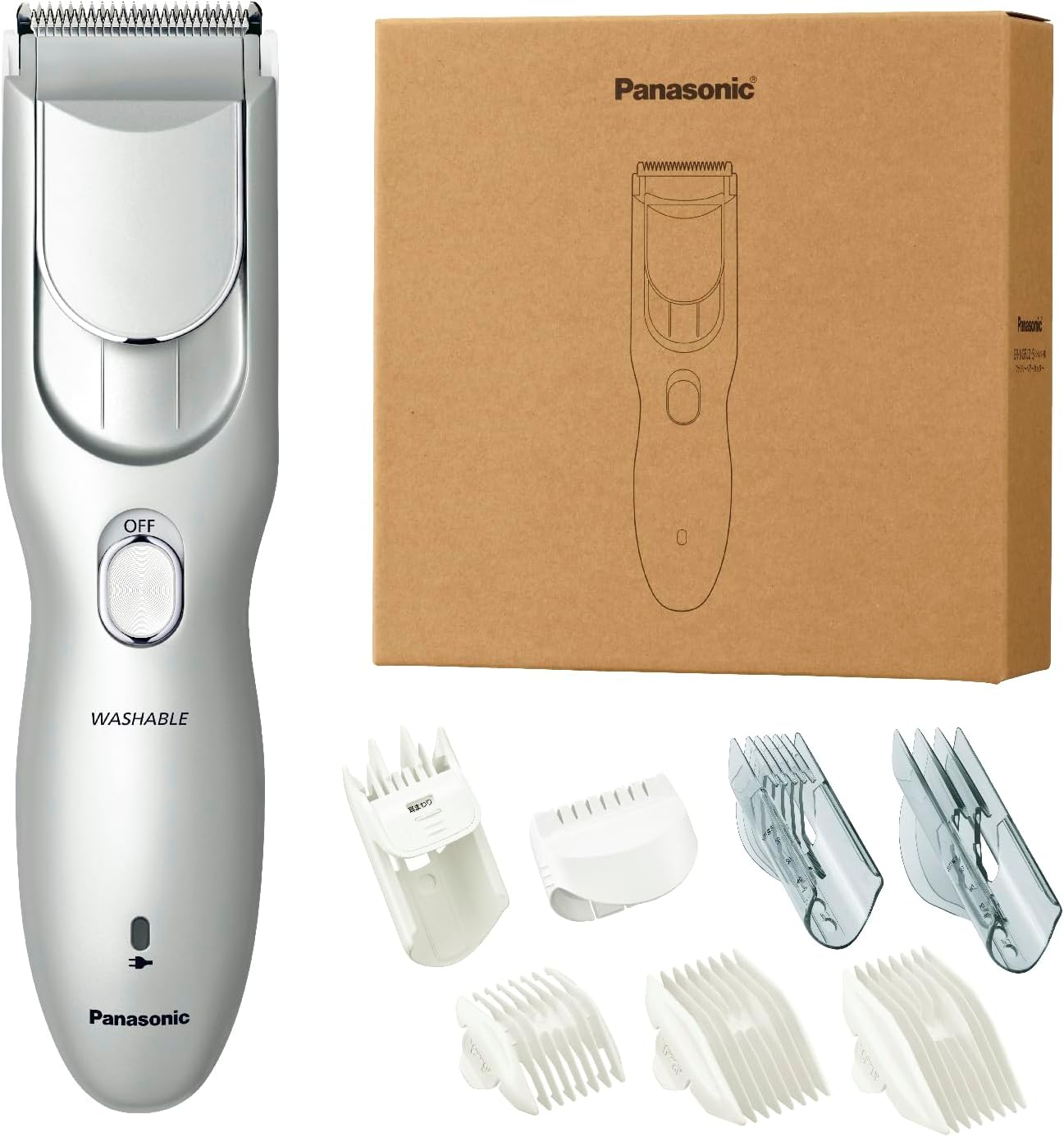 【Amazon.co.jp限定】2024年発売 パナソニック バリカン ヘアカッター ファミリータイプ 充電 交流式 シルバー ER-NGFJ2-S