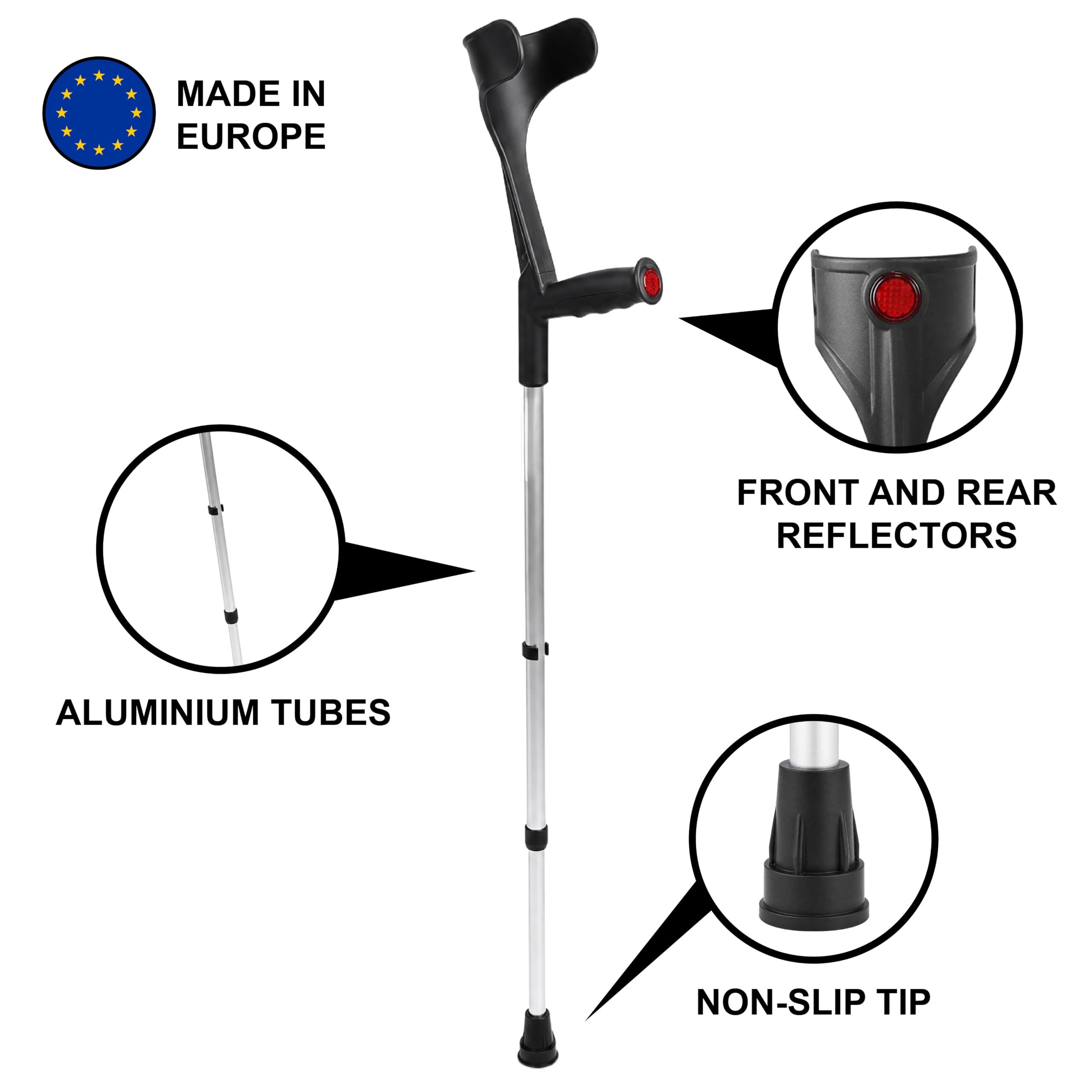 PEPE Mobility Forearm Crutches for Adults Open Cuff — Amazon image 3