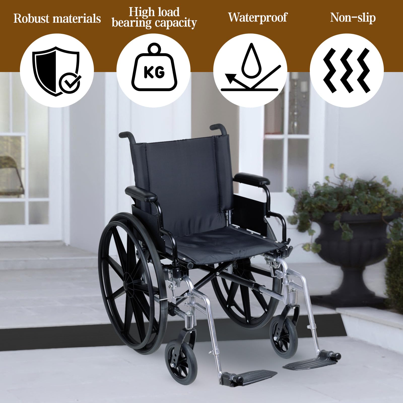 Rampa per Soglia in TPE, Antiscivolo Rampe per Disabili, Pedana Disabili Adatto per Robot Aspirapolvere, Sedie a rotelle e scooter per disabili