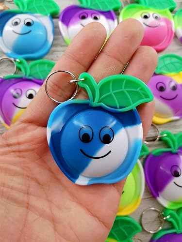 Miniatura 6 de Paquete de 20 llaveros de mini mochila de burbujas a granel, regalos de fiesta de Navidad, suministros de cumpleaños y premios para estudiantes