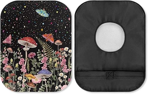 Miniatura 14 de Funda para bolsa de ostomía, cubierta de bolsa de urostomía, bolsas de colostomía, suministros Gato negro floral