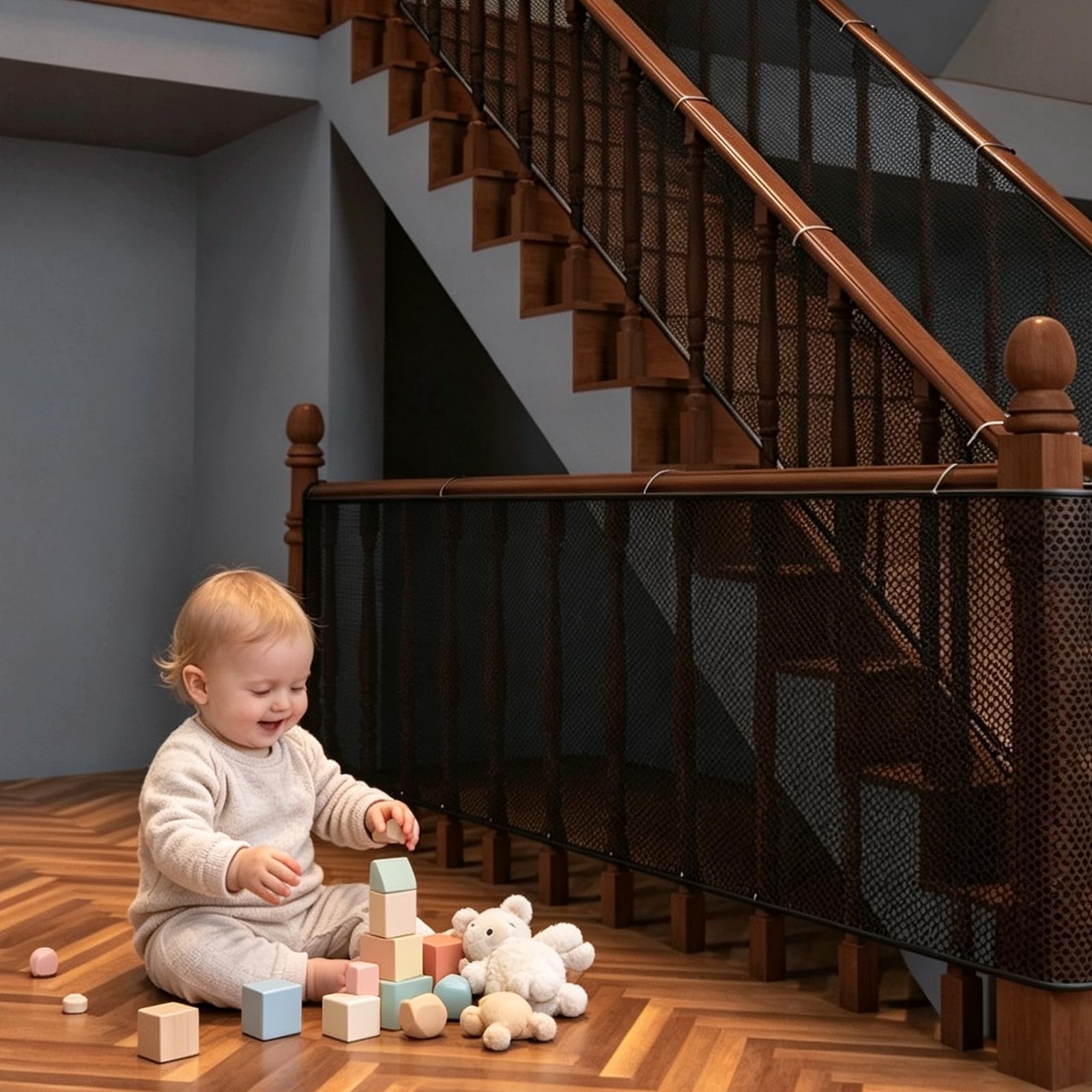 Children's Stairs Safety Net Baby Balcony Railing 3 Metres (600 x 90 cm)