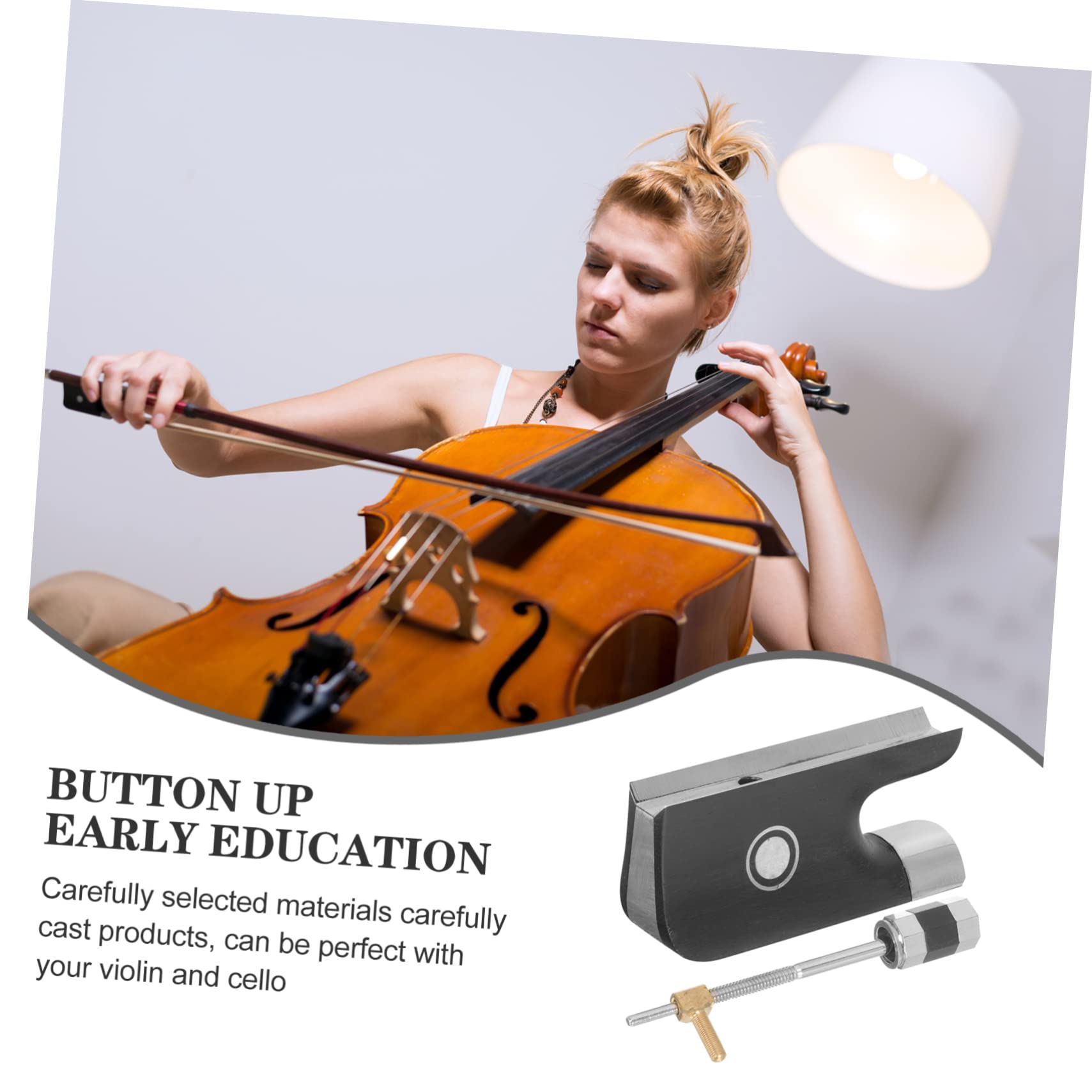 BESTonZON 4 Set fornitura violino accordatore per violino a clip nasetto di ricambio per violoncello archetto archetto per rana ad per violoncello del rame