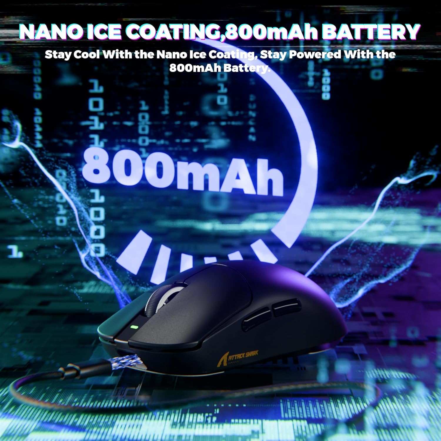 ATTACK SHARK X8 Ultimate Wireless Gaming Mouse,55g Ultra-Lightweight BT/2.4GHz Wireless/Wired Mouse,8K Polling Rate,PixArt PAW3950MAX Sensor,42000 DPI,800mAh Battery,Gamer Mice for PC/Win/Mac(Black)