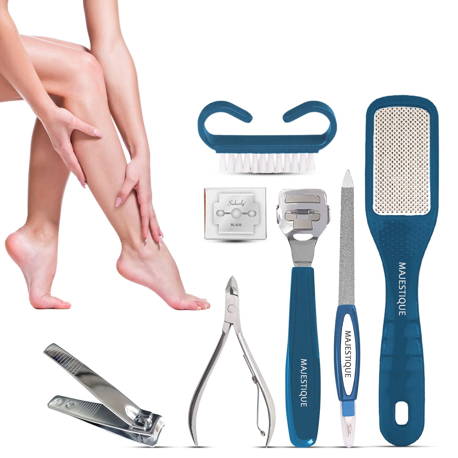 Majestique Professional Manicure & Pedicure Set – Ultimate Nail Care Kit for Smooth, Beautiful Hands & Feet – Perfect for Home & Salon Use – Gift for Women, Men, Girls & Boys - 7 Pcs (Multicolor)-image-35