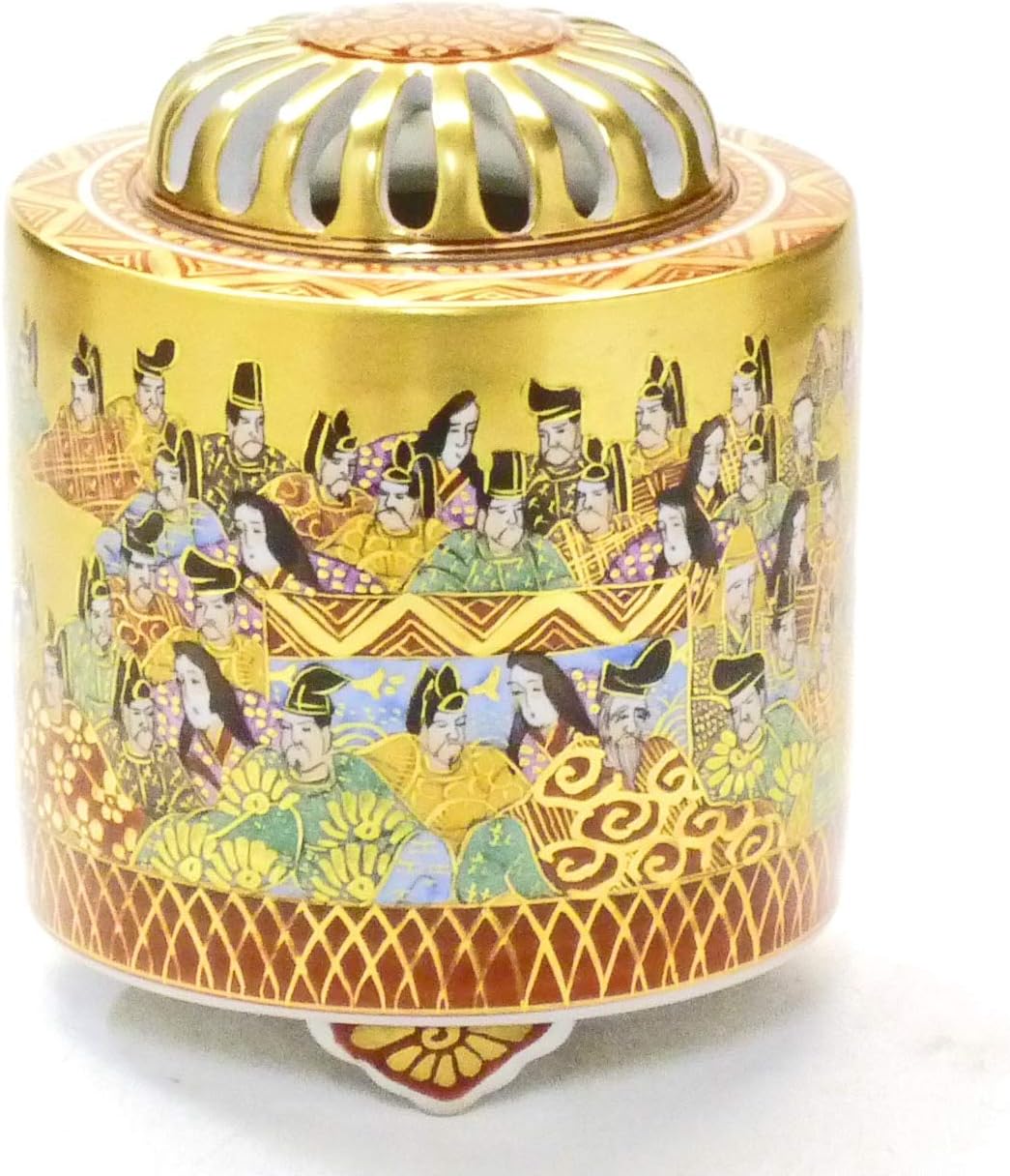 九谷『香炉』本金百人一首 故物骨董】豪華絢爛 九谷焼 大香炉 本金百人一首 九谷『香炉』本金百人一首 故物骨董】豪華絢爛 九谷焼 大香炉 本金百人一首