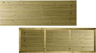 Ultimate Horizontal T&G 6x2ft (W: 6ft x H: 2ft) Capped Decorative Garden Fence Panel Fully Framed Strong Treated Interlocked Tongue & Groove Smooth Boards Width 1828mm x Height: 600mm