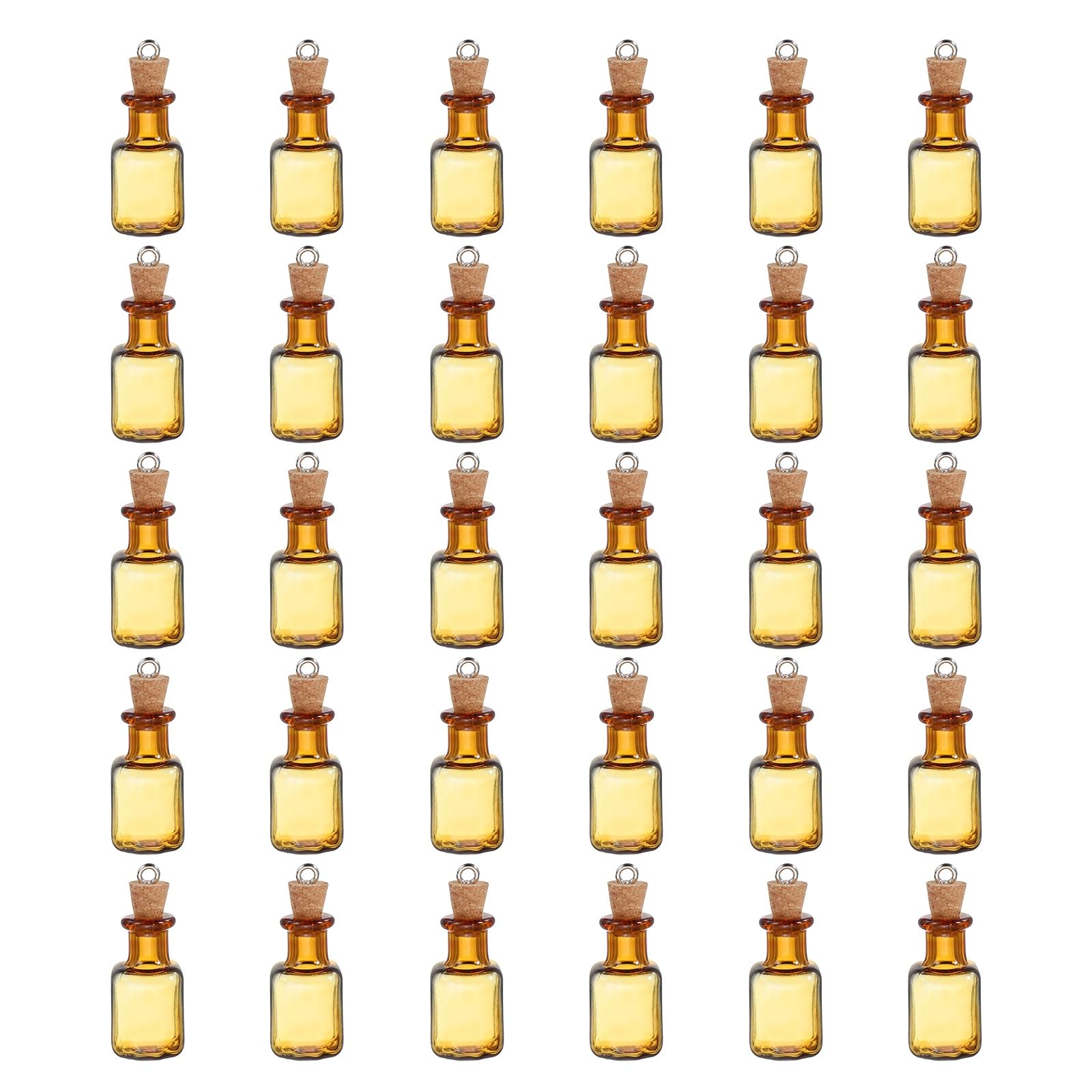 Mini bouteilles carrées en verre marron flacon liège loisirs créatifs customisation