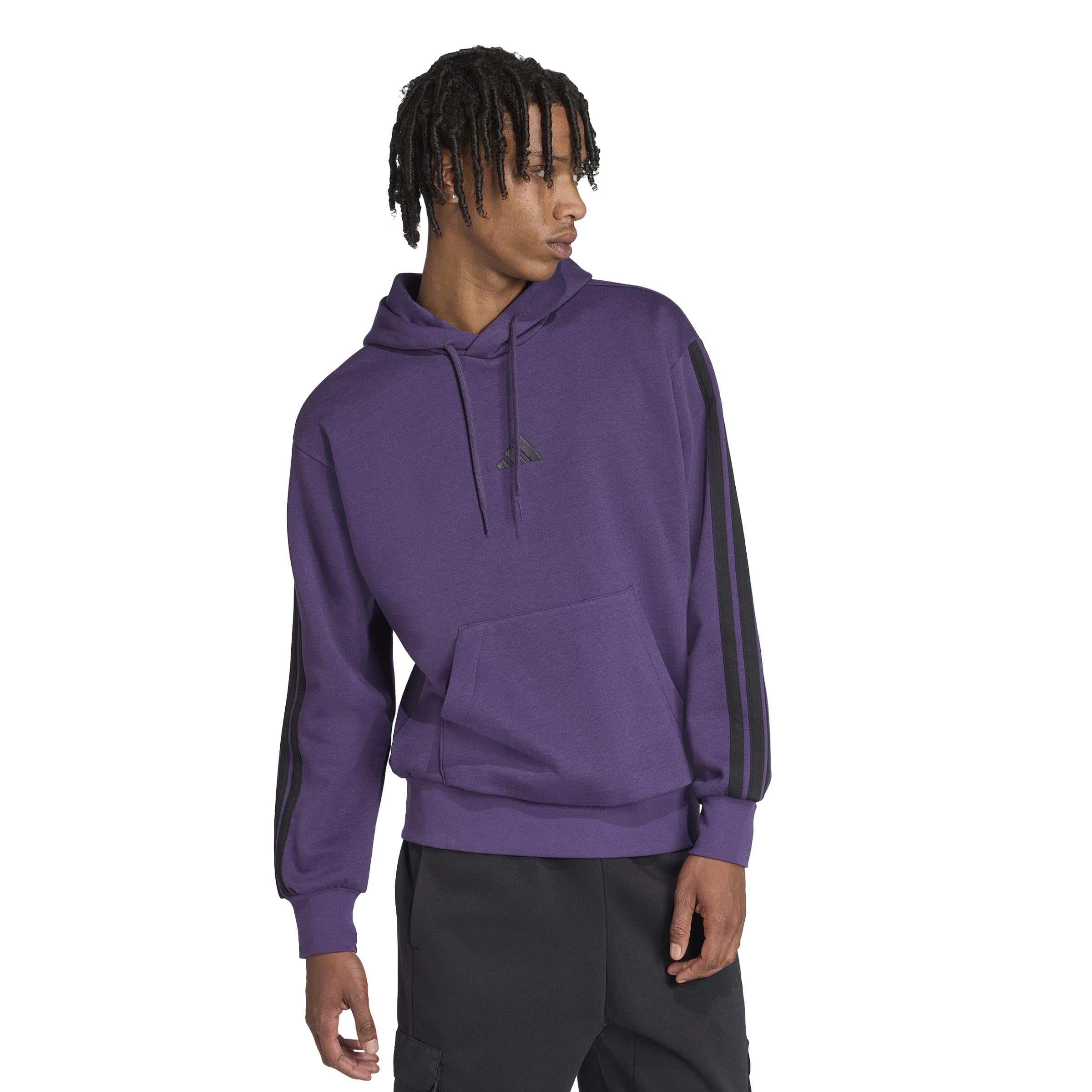 adidas Men's Sudadera con Capucha Essentials Fleece 3 Bandas