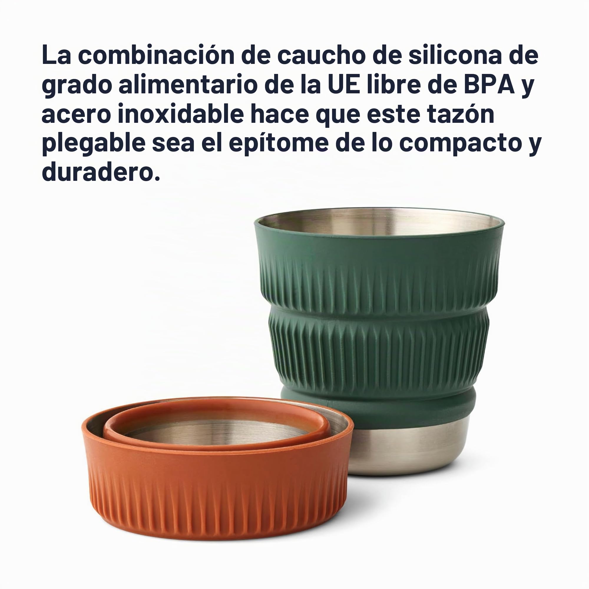 Sea to Summit Detour - Taza plegable de acero inoxidable de 16 onzas, corona de laurel verde