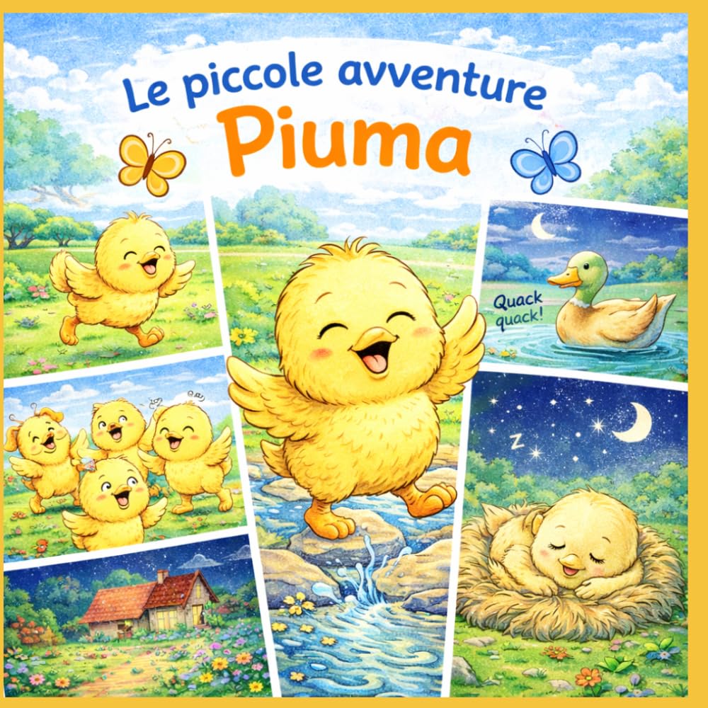 Libro da colorare Bambini : Le Piccole Avventure di Piuma il Pulcino (Le Piccole Avventure da Colorare)