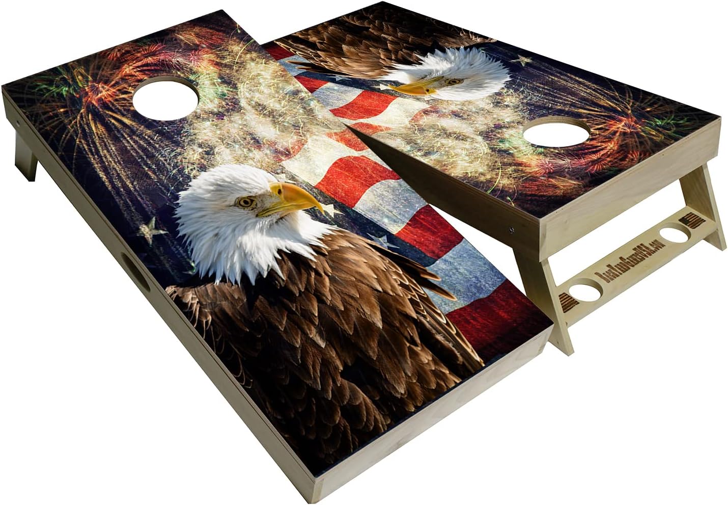American Flag Series - Premium Cornhole Boards - Includes 2 Regulation Size 4' x 2' Cornhole Boards, and a Set of 8 Double Stitched Cornhole Bags