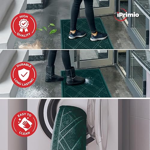 Miniatura 5 de SlipToGrip- Tapete universal de entrada, antideslizante, duradero y lavable- Tapete de bienvenida p/interior/exterior/entrada, malla Duraloop, Verde
