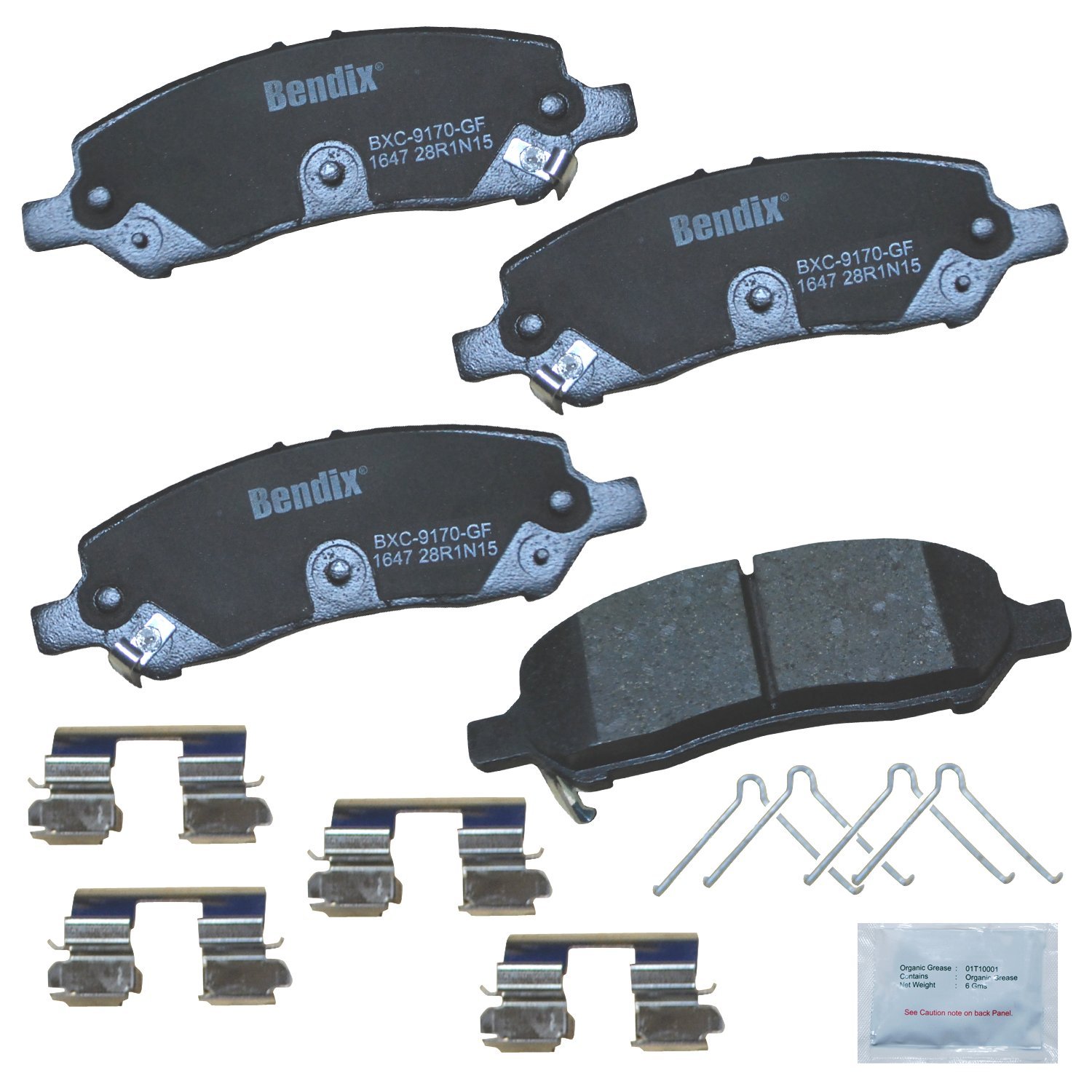 Bendix Priority1 CFC1647 Ceramic Rear Brake Pads for Dodge Dart 2016-2013