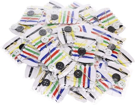 Shapenty صغيرة بسيطة مفيد السفر مجموعات الخياطة موضوع إصلاح طقم الطوارئ مع مع الإبر، المواضيع، زر، دبوس السلامة للهدايا الصفحة الرئيسية وسائل الراحة الفندق الضروريات 100