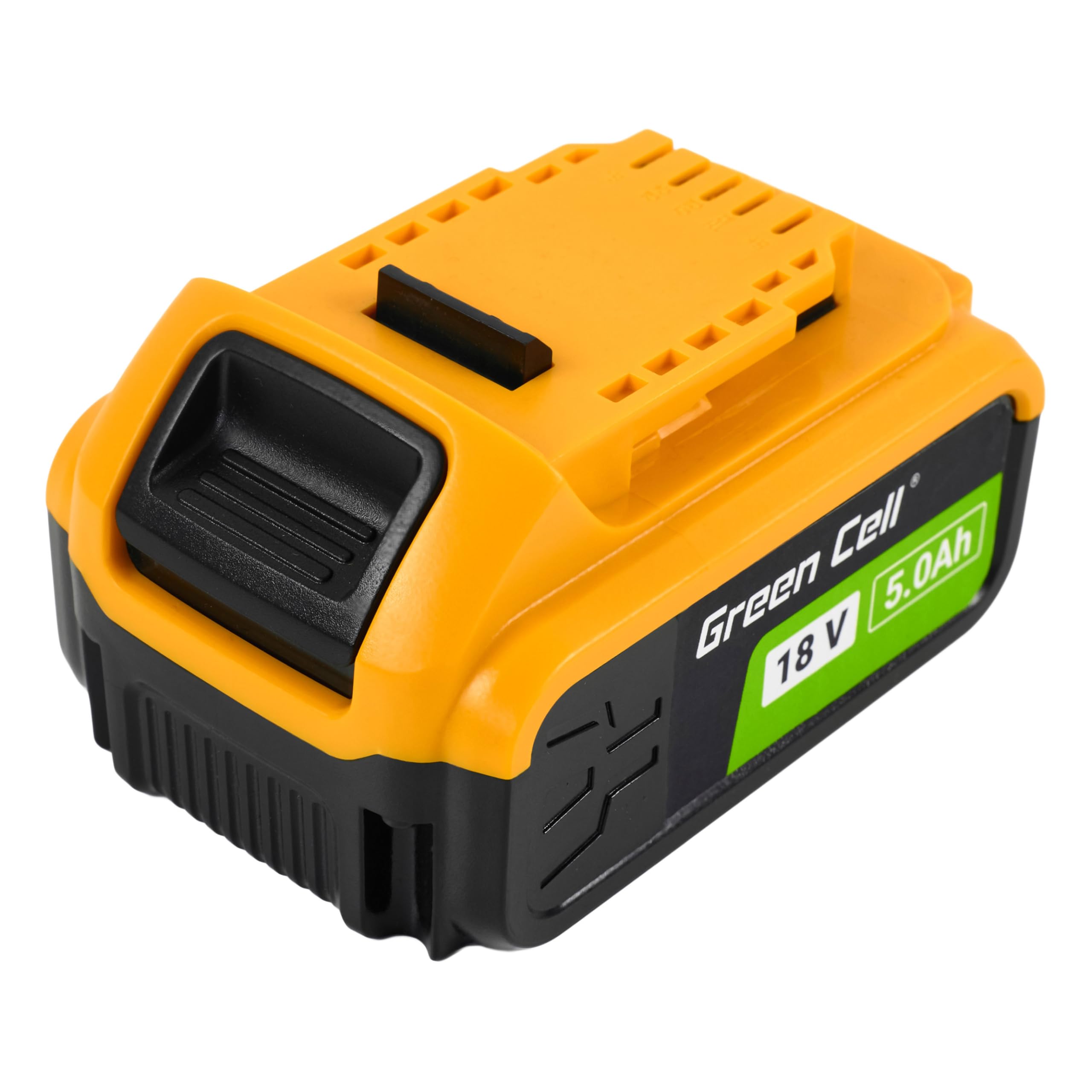 Batería Green Cell 18V 5Ah Li-Ion para Herramientas Eléctricas DeWalt XR — Reemplazo, Eficiente y Fiable DCB182 DCB184, con Indicador de Carga LED