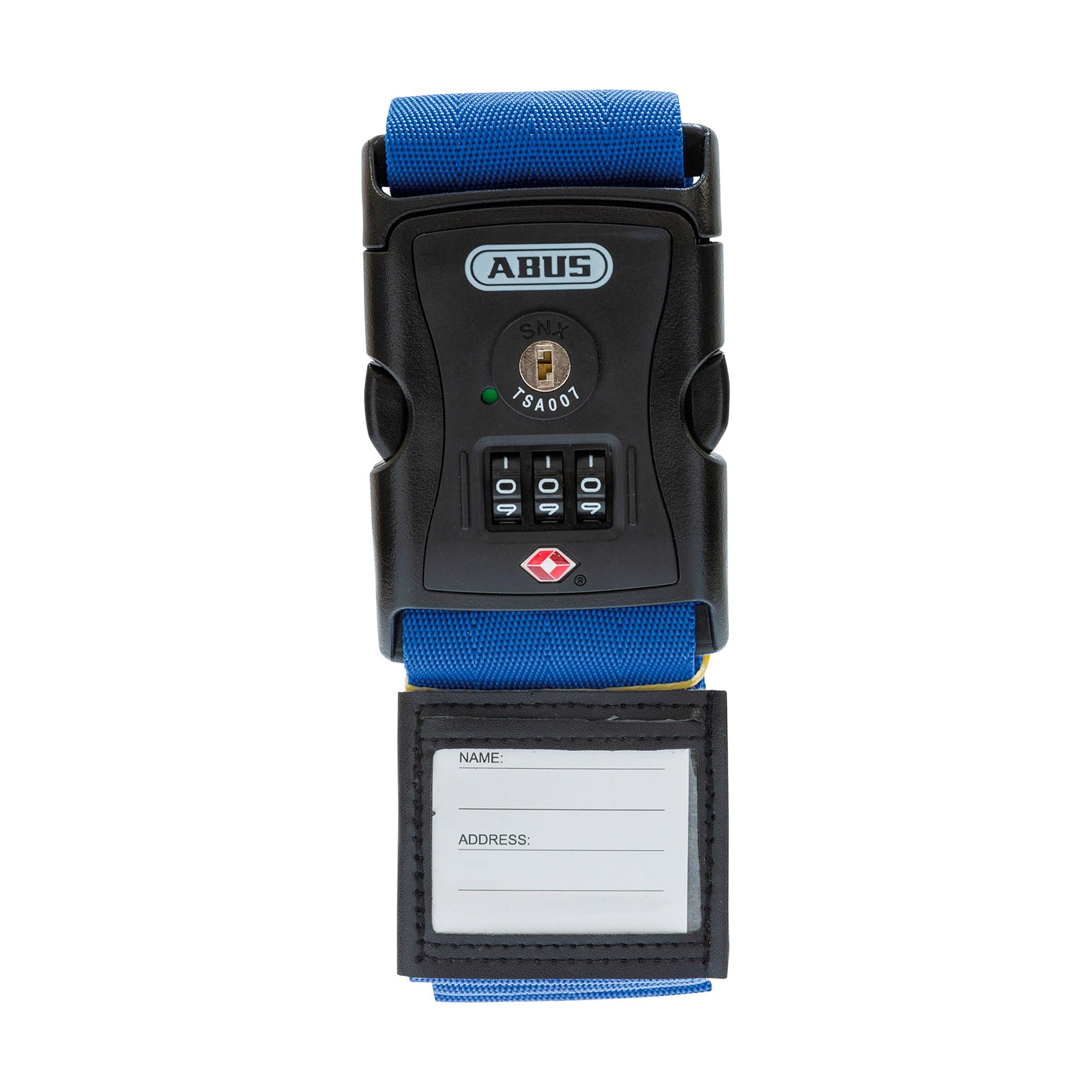 ABUS Sangle à valise avec serrure TSA 620TSA/192 - Sangle à valise avec code numérique à 3 chiffres - Badge...