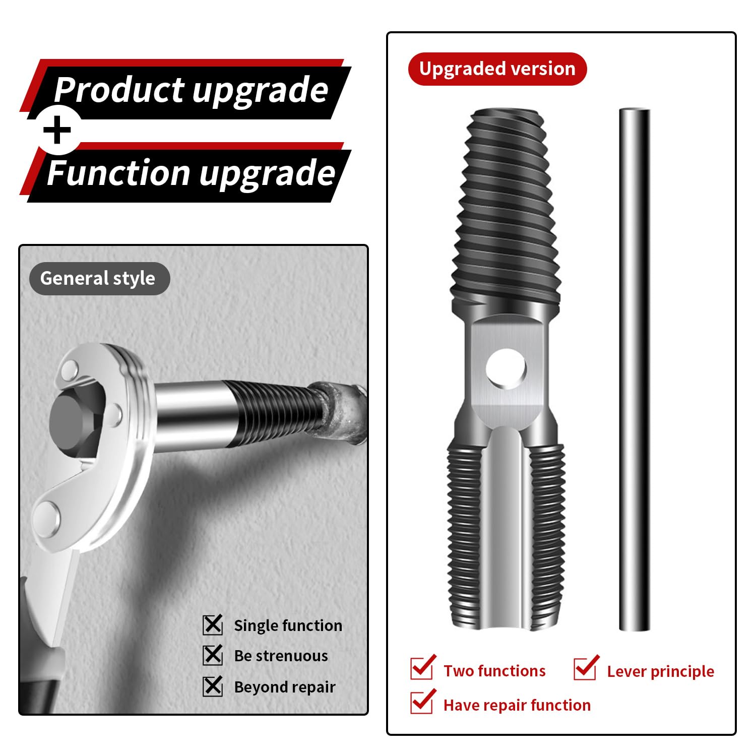 2-in-1 Screw Extractor Set, 1/2 Inch and 3/4 Inch - Image 4