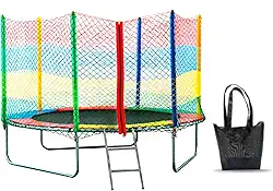 Cama Elástica Pula Pula 2,44 - Suporta 175 Kg Alta resistência - Rede com Zíper