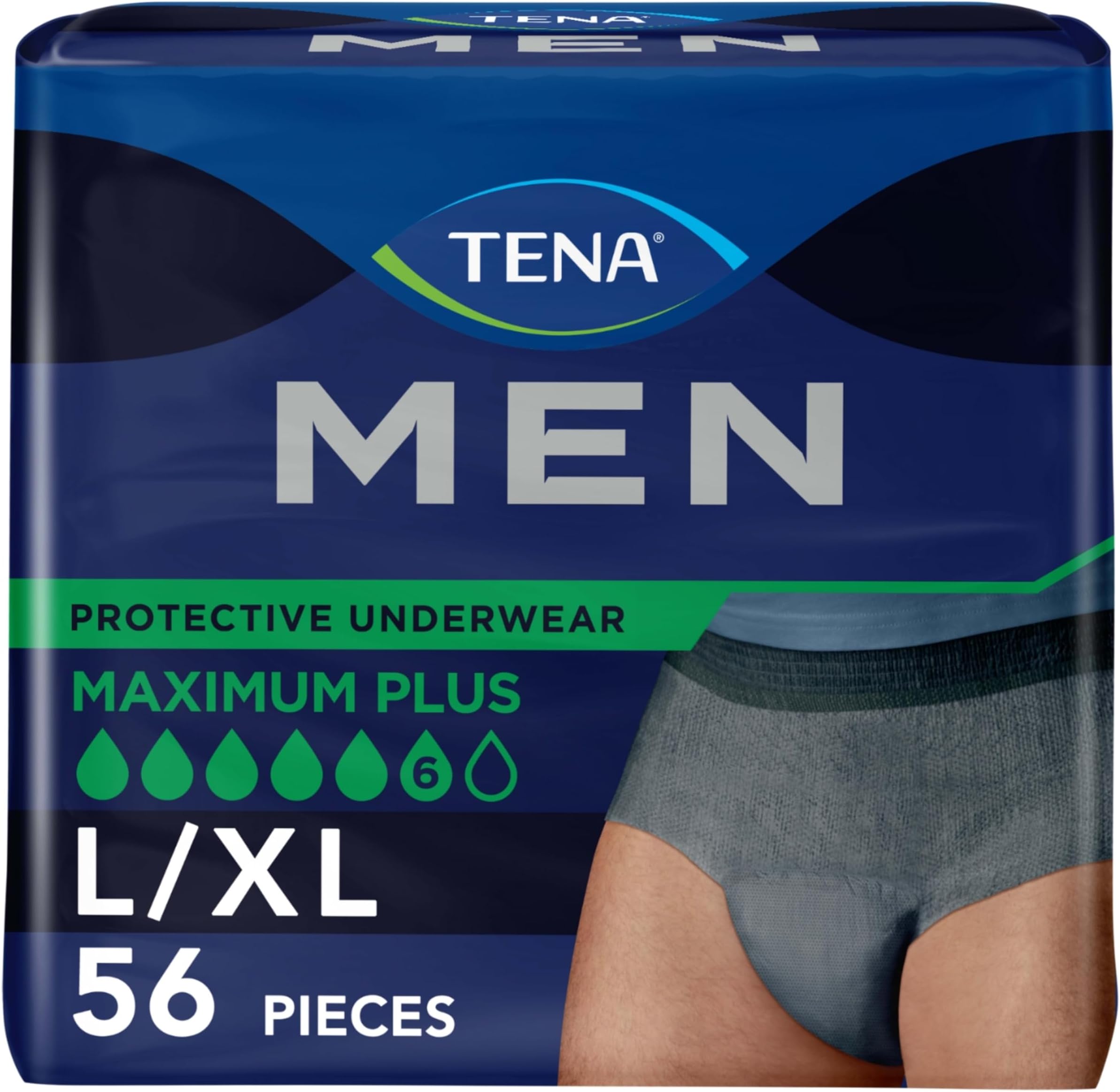 Men Protective Incontinence Underwear, Extra Large, 56 Count