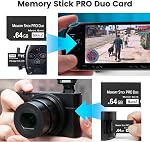 Original 64GB Memory Stick Pro Duo MARK2,High-Speed Memory Stick Duo Compatible with PSP1000 2000 3000 Accessories and Digital Camera Memory Cards (64GB-Black)