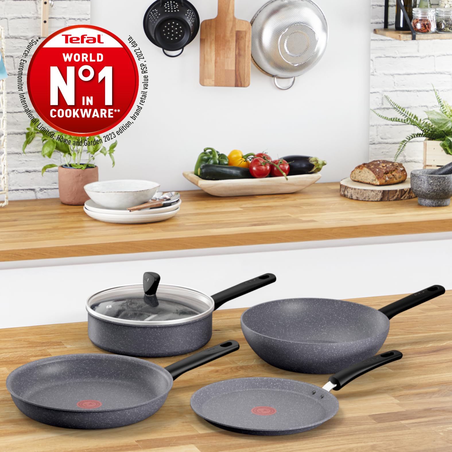 Tefal Renew On Keramische hapjespan 24 cm Zwart C4353232 - Vergelijk