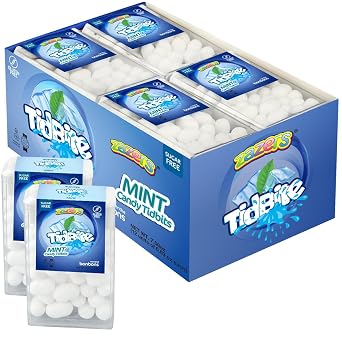 TidBite Fresh Mint Breath Mints, Sugar Free, Hard Candy - Gluten Free, 16ct | On-the-go mouth breath freshener, sugar free, gluten free. 16 units, 0.63oz each, 7.56oz total.
